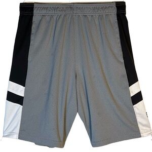 Everlast Basketball Athletic shorts pockets moisture wicking L gray/navy/white72